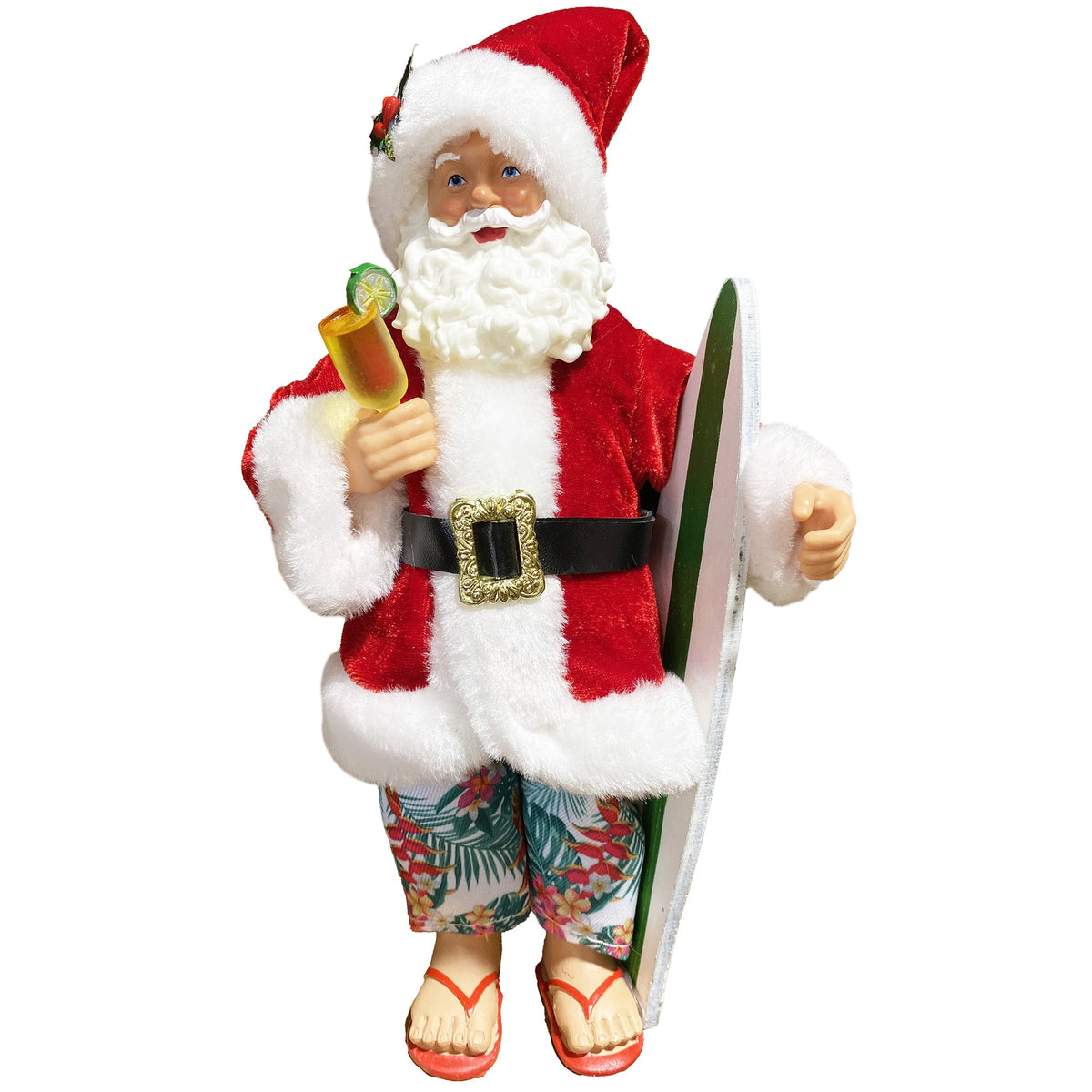 10-Inch Beach Surfer Santa Holiday Figure