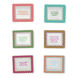 Porcelain Desk Trinket Trays with Sayings Set of 6