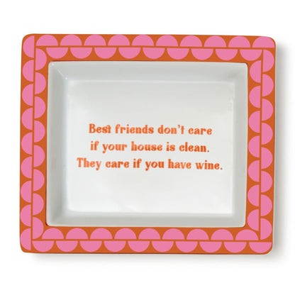 Porcelain Desk Trinket Trays with Sayings Set of 6 - Image 4