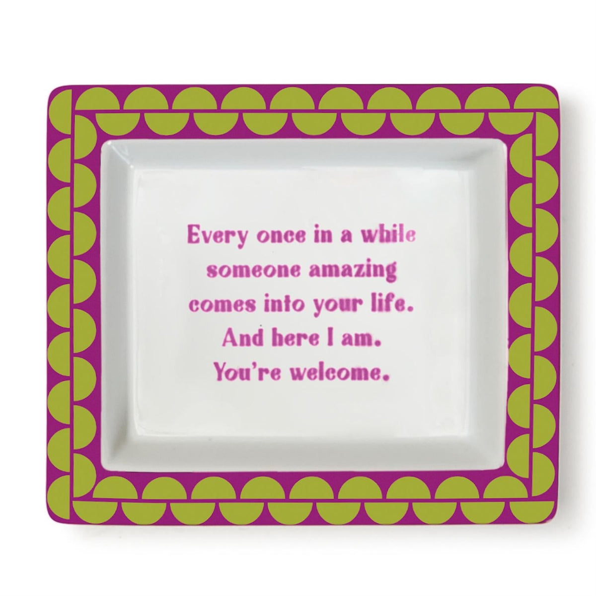 Porcelain Desk Trinket Trays with Sayings Set of 6 - Image 6