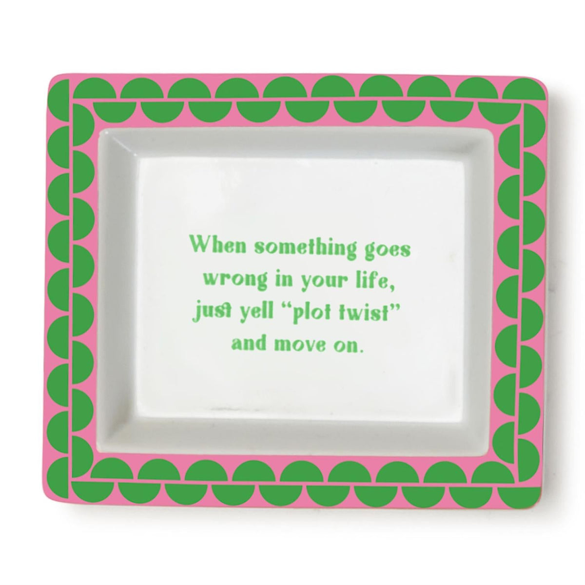 Porcelain Desk Trinket Trays with Sayings Set of 6 - Image 7