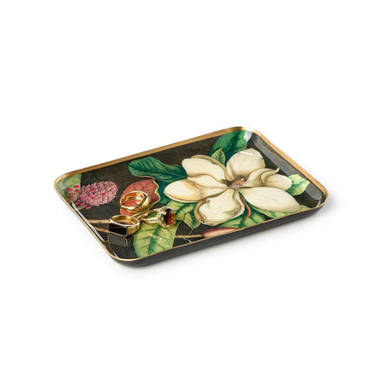 Vintage Floral Metal Trinket Trays Set of 4 - Image 5