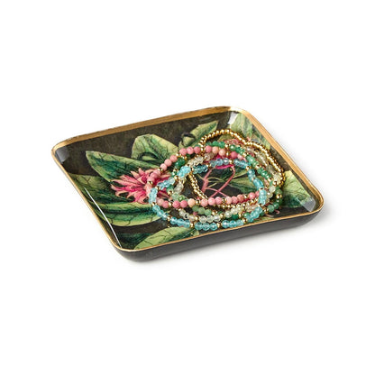 Vintage Floral Metal Trinket Trays Set of 4 - Image 6