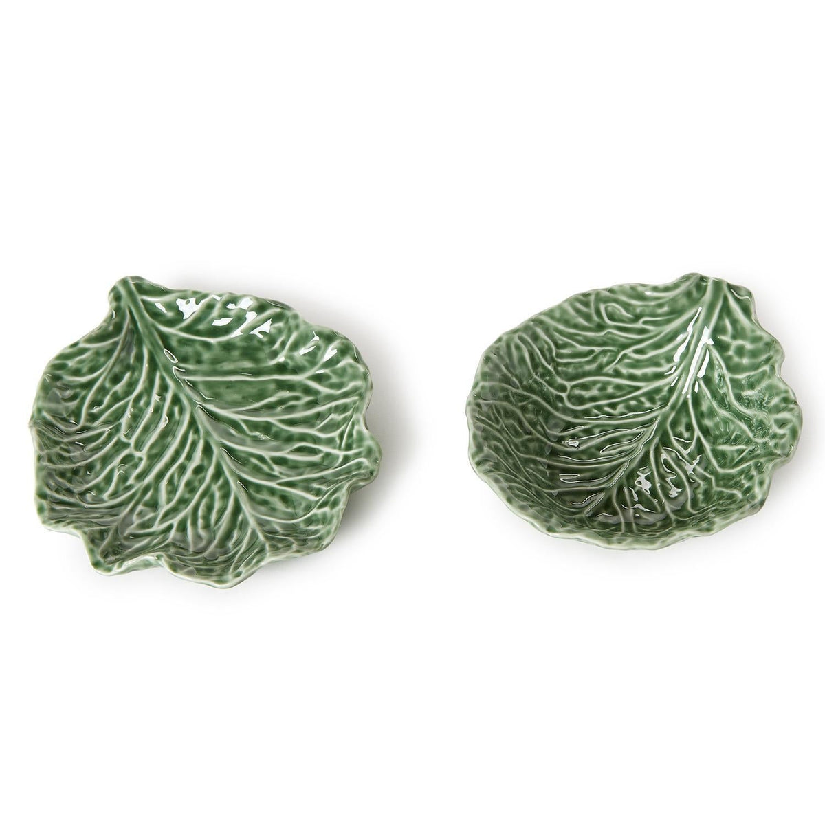 Leaf-Textured Stoneware Bowl and Plate Set of 2 - Image 5