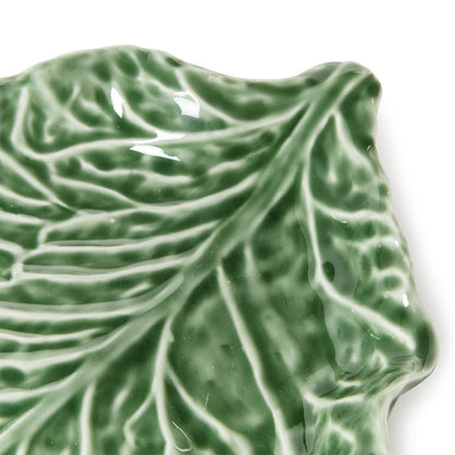 Leaf-Textured Stoneware Bowl and Plate Set of 2 - Image 6
