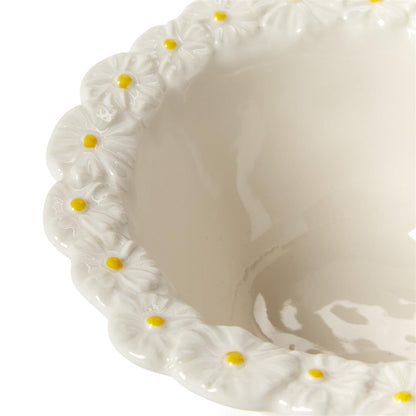 Daisy-Shaped Porcelain Serving Bowls Set of 3 - Image 6
