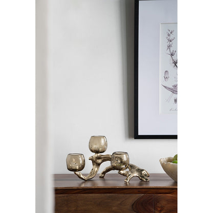 Gold Branch Triple Votive Candle Holder with Glass Cups - Image 14