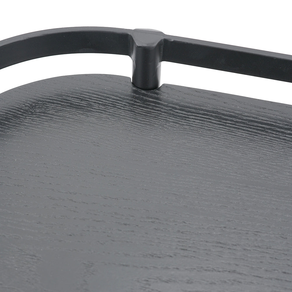 Oval Ash Wood Display Trays with Metal Rails Set of 2 - Image 8