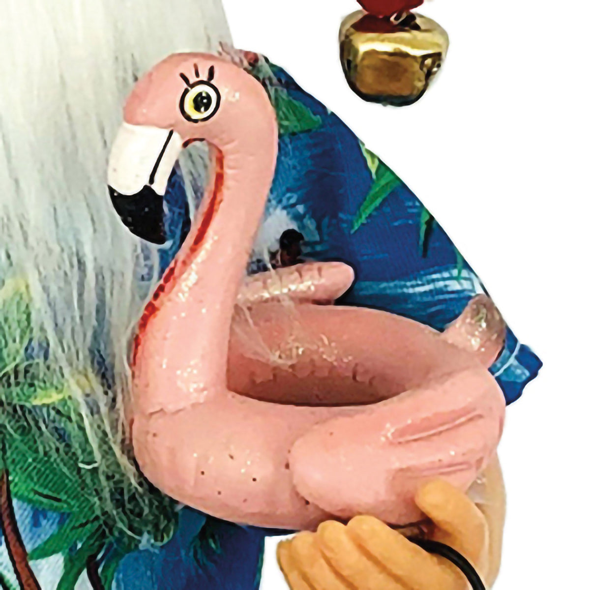 15-Inch Santa Figure with Flamingo Float - Image 3