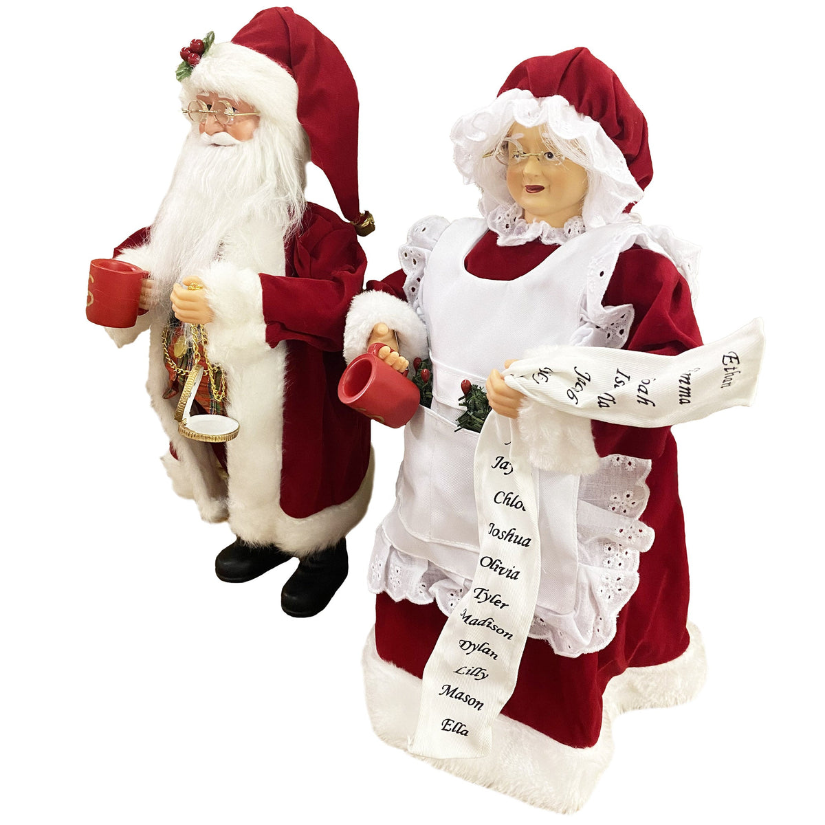 15-Inch Mr. and Mrs. Claus Holiday Figure Set of 2 - Image 2
