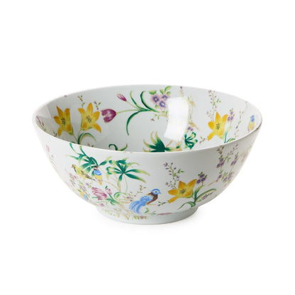 Bird and Blossom Chinoiserie Ceramic Decorative Bowl