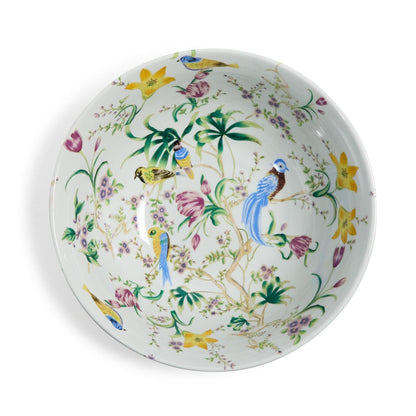 Bird and Blossom Chinoiserie Ceramic Decorative Bowl - Image 3
