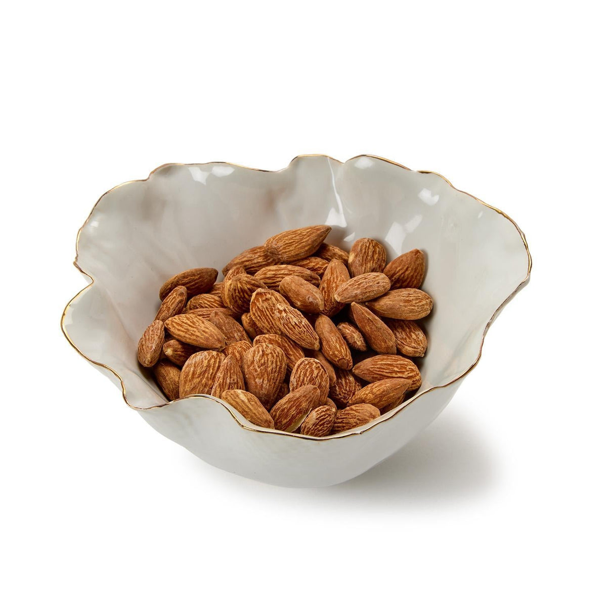 White Free-Form Ceramic Decorative Bowl - Image 3