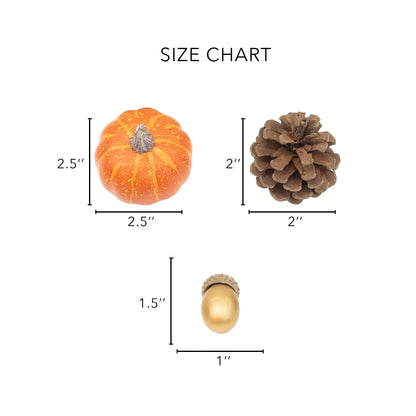 Autumn Pumpkin Acorn and Pinecone Bowl Filler Set of 2 - Image 5
