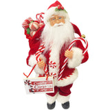 15-Inch Candy Cane Santa Holiday Figure