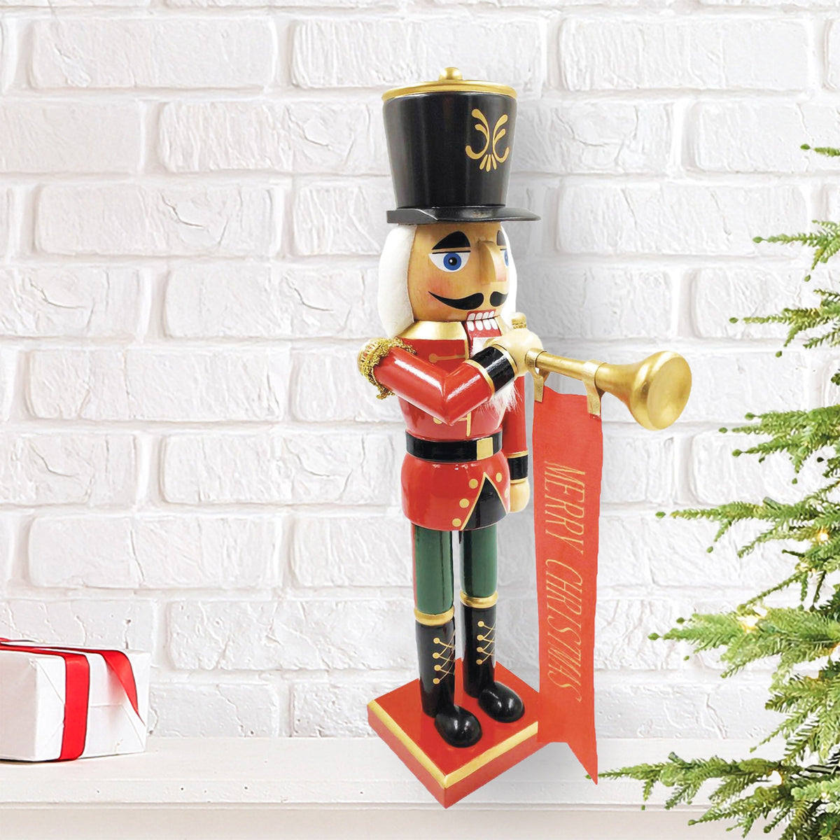 14-Inch Bugler Christmas Nutcracker Figure - Image 3