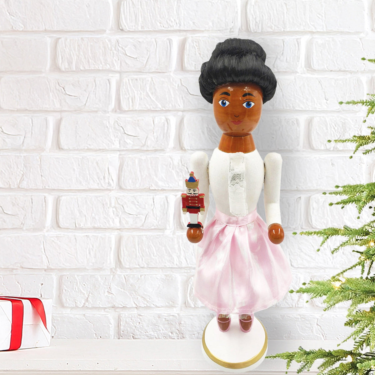 14-Inch Ballerina Nutcracker Figure in Pink Tutu - Image 3